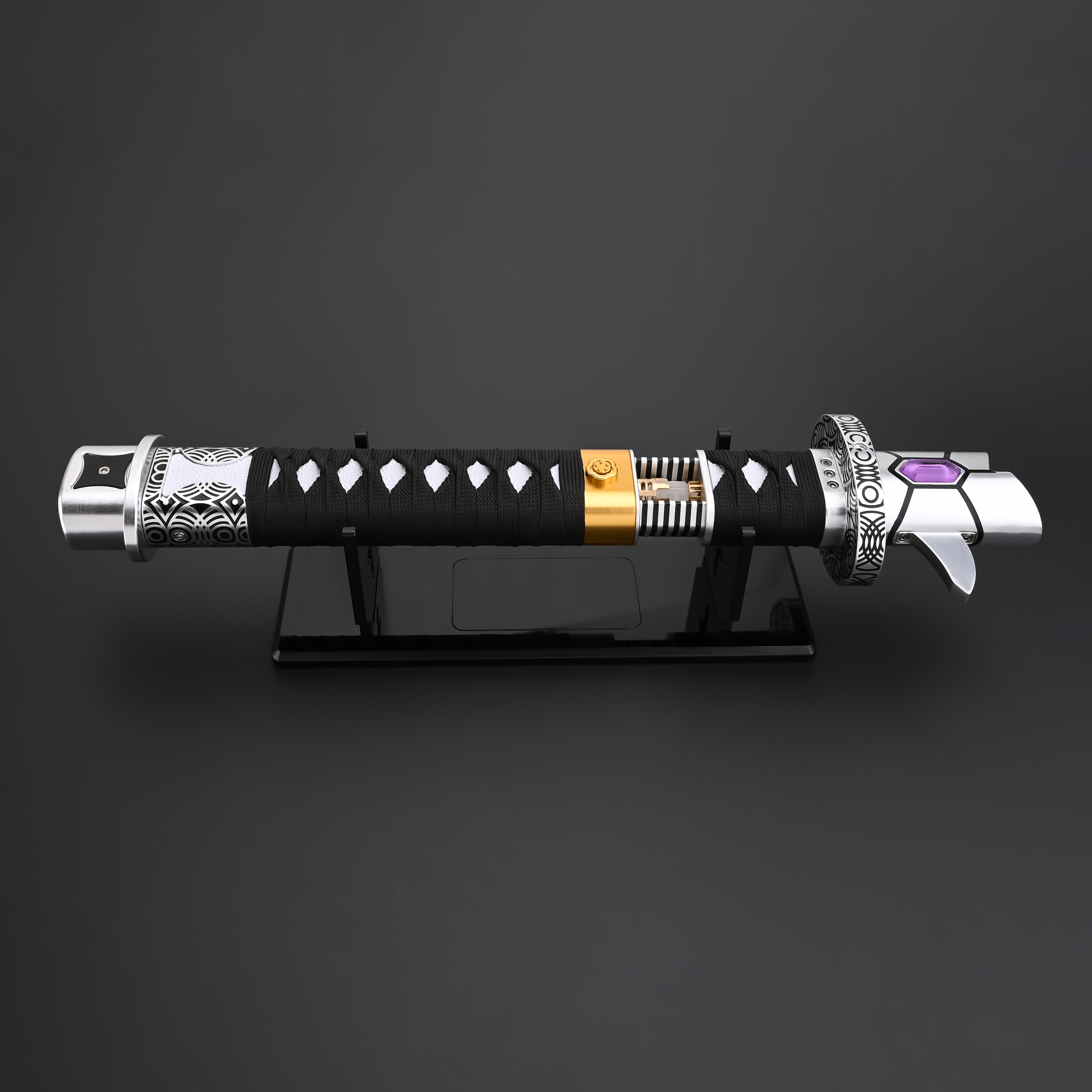 Shogun Lightsaber on display stand