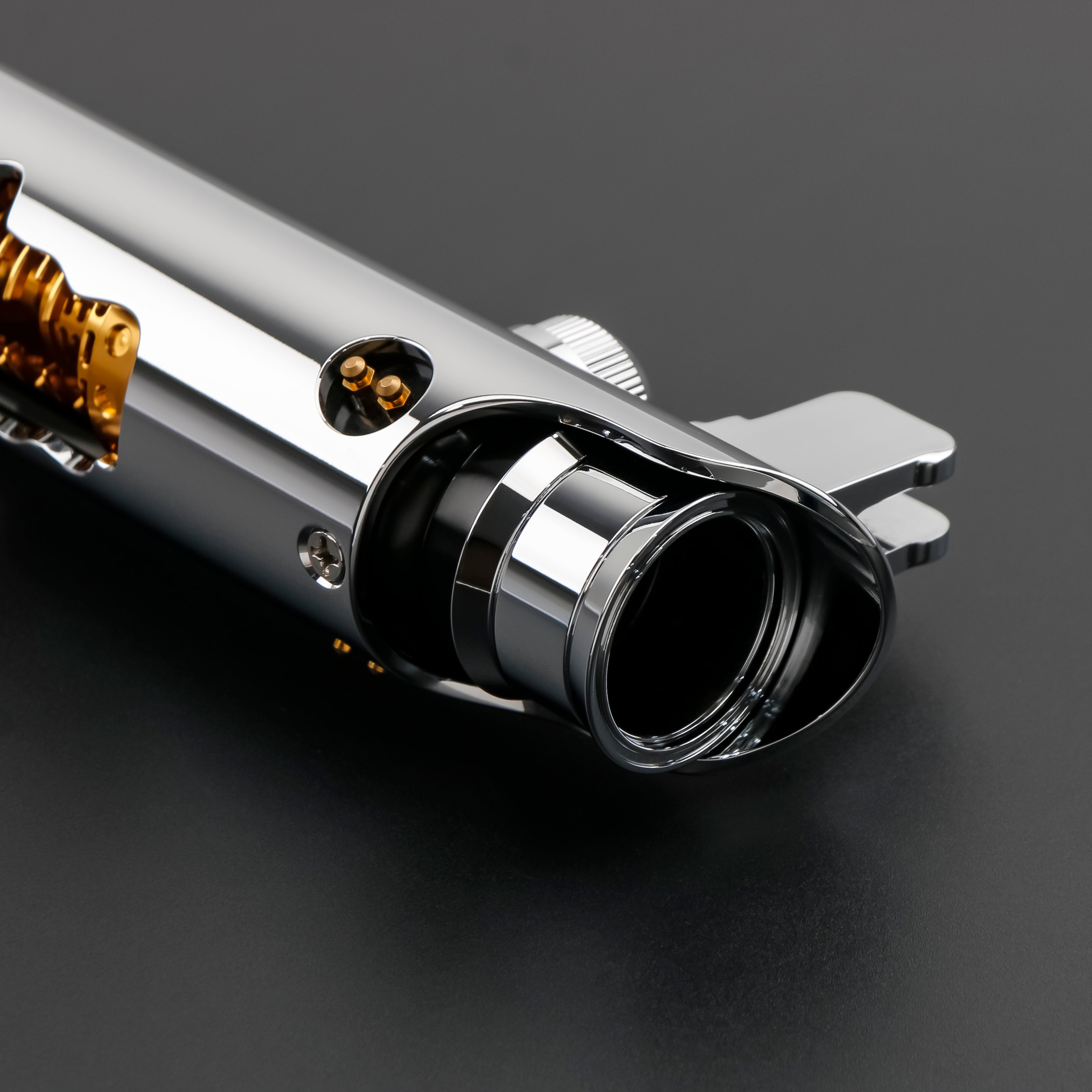 Anakin exposed spinning crystal lightsaber handle