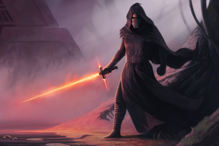Red crossguard saber