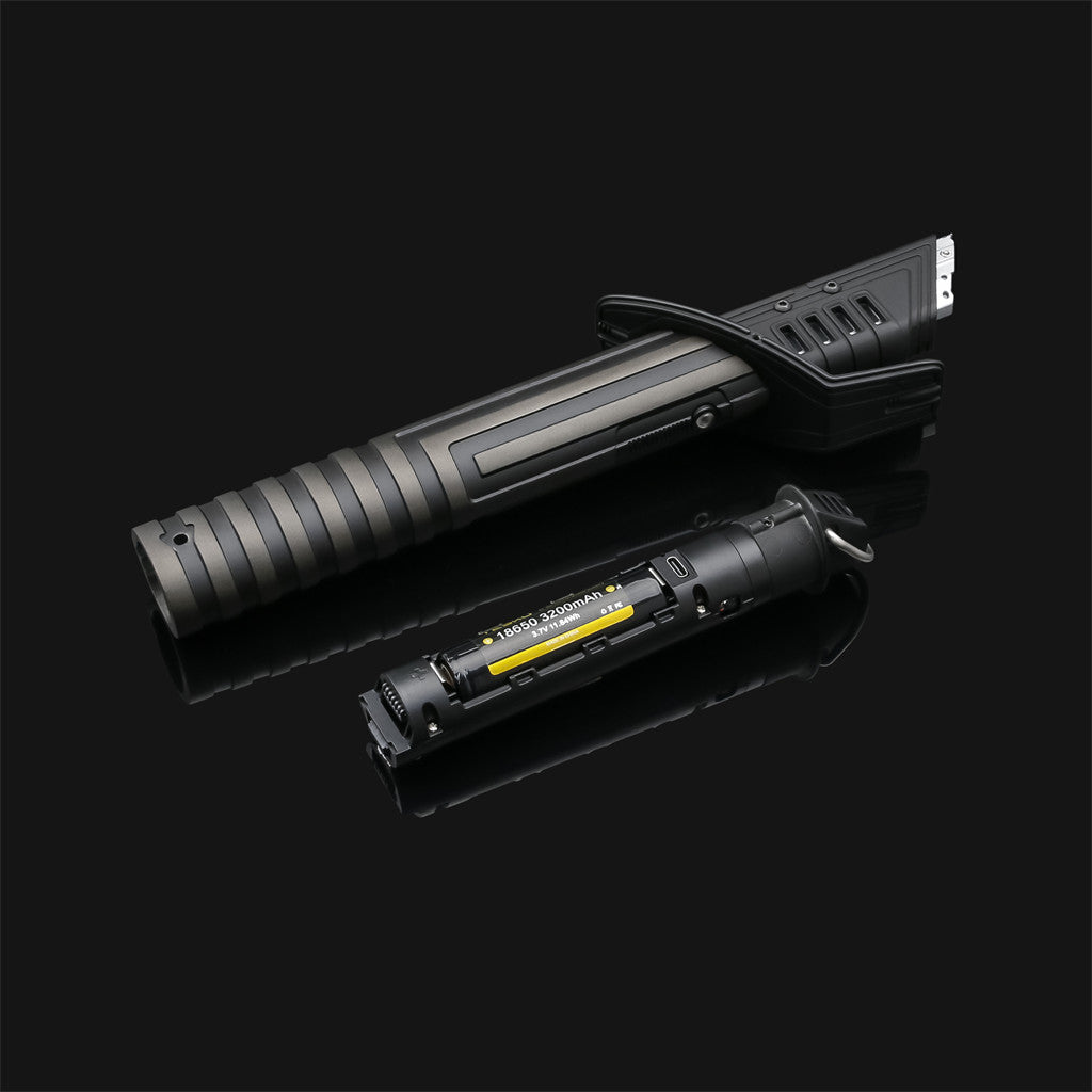 Partial view of Mando Darksaber