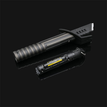 Partial view of Mando Darksaber