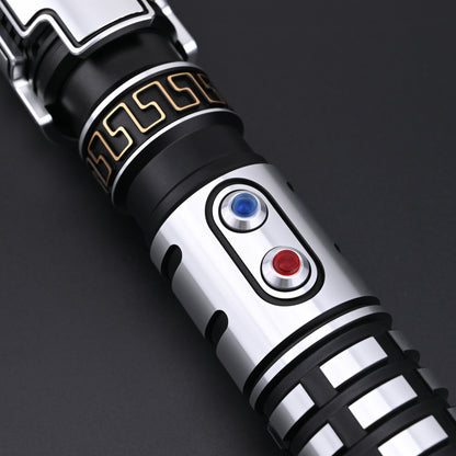 Close-up view of the Falcon saber