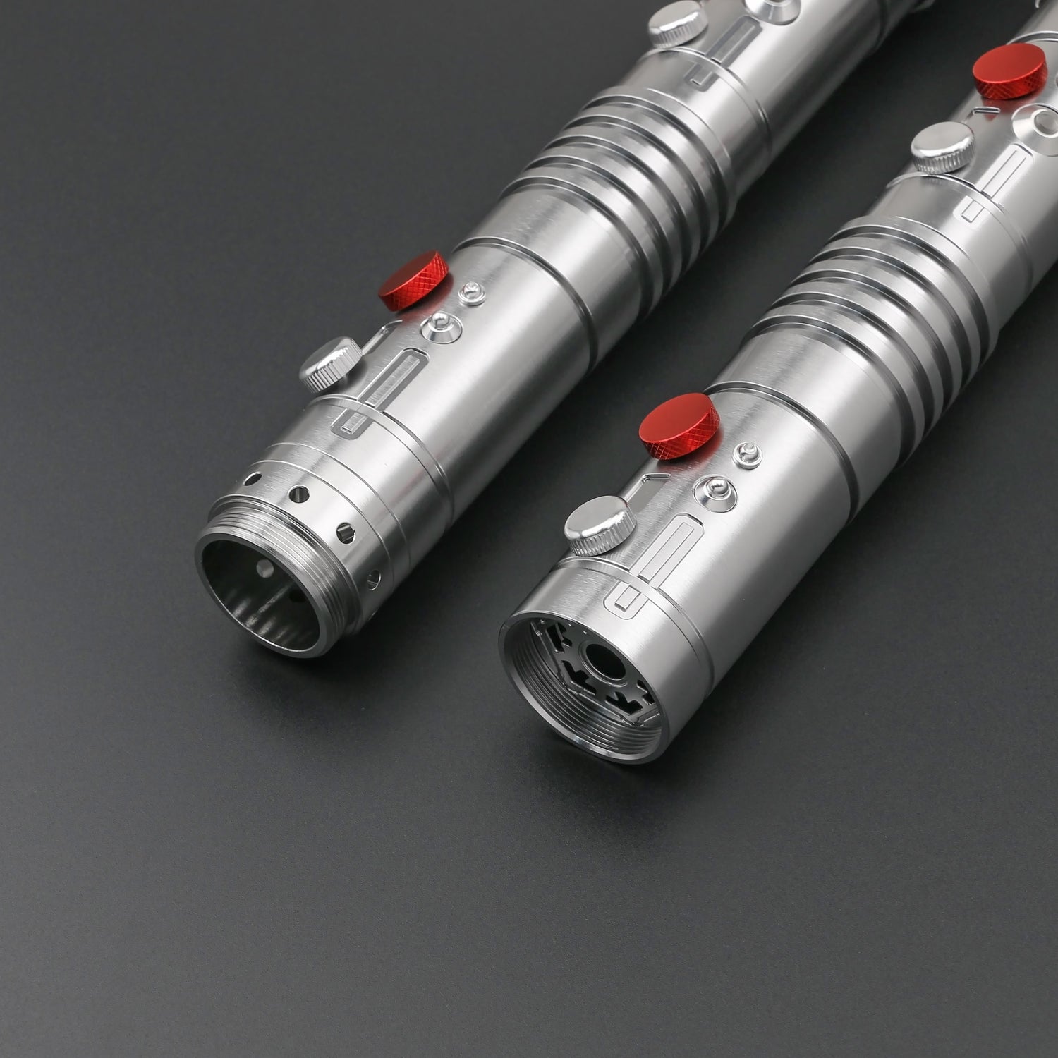 Darth Maul lightsabers with red buttons 