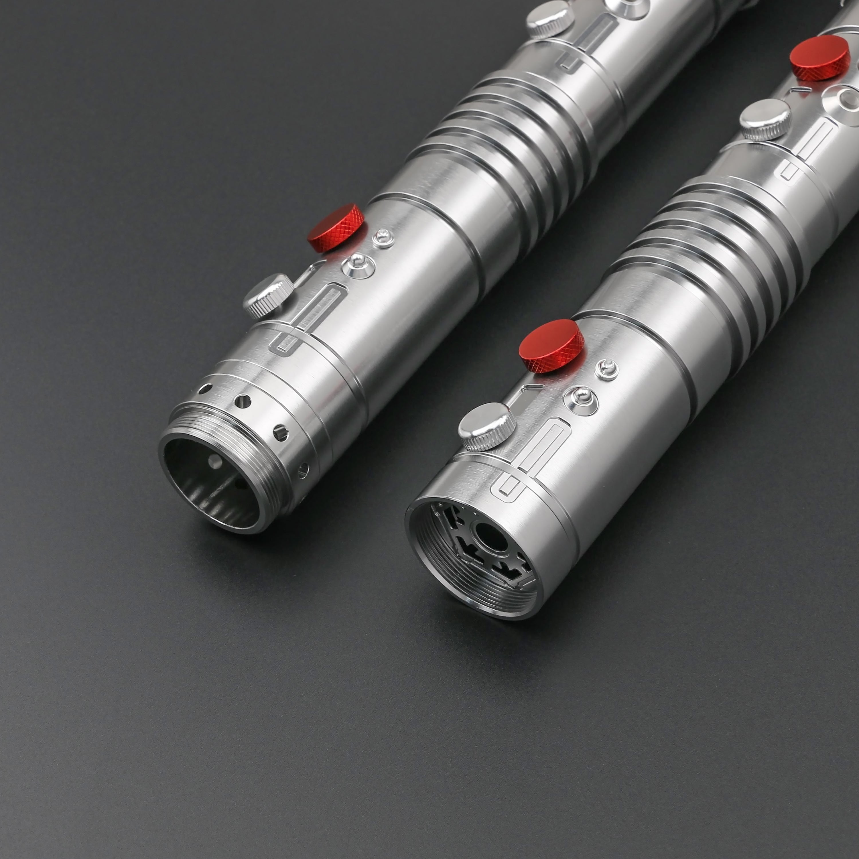 Darth Maul lightsabers with red buttons 
