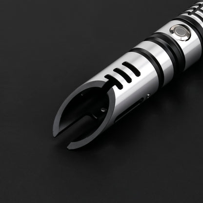 Partial view of warrior lightsaber hilt