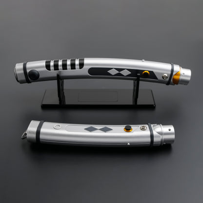 Ahsoka lightsaber on the display stand