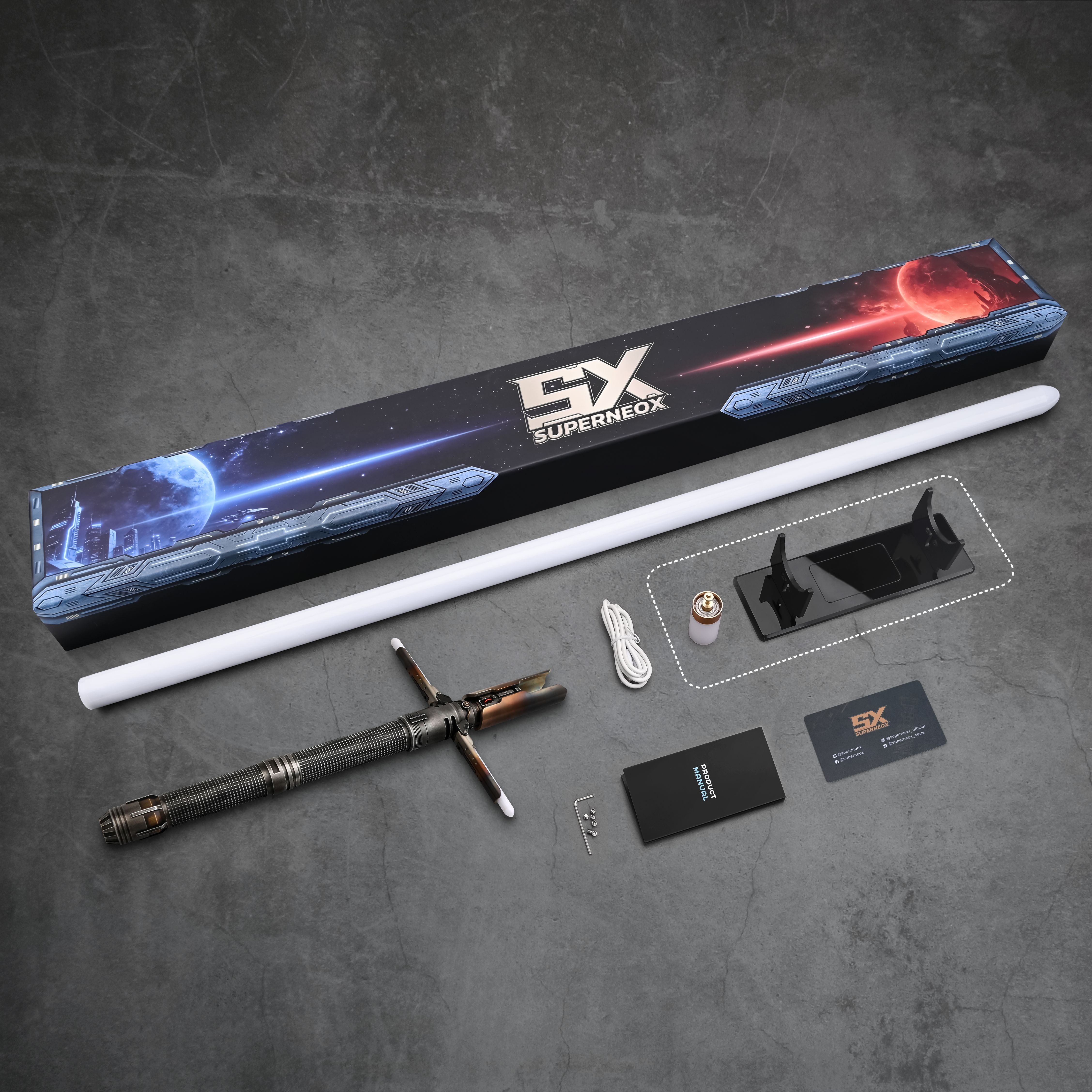 Cal Kestis Jedi Survivor Weathered Crossguard Lightsaber – SUPERNEOX®