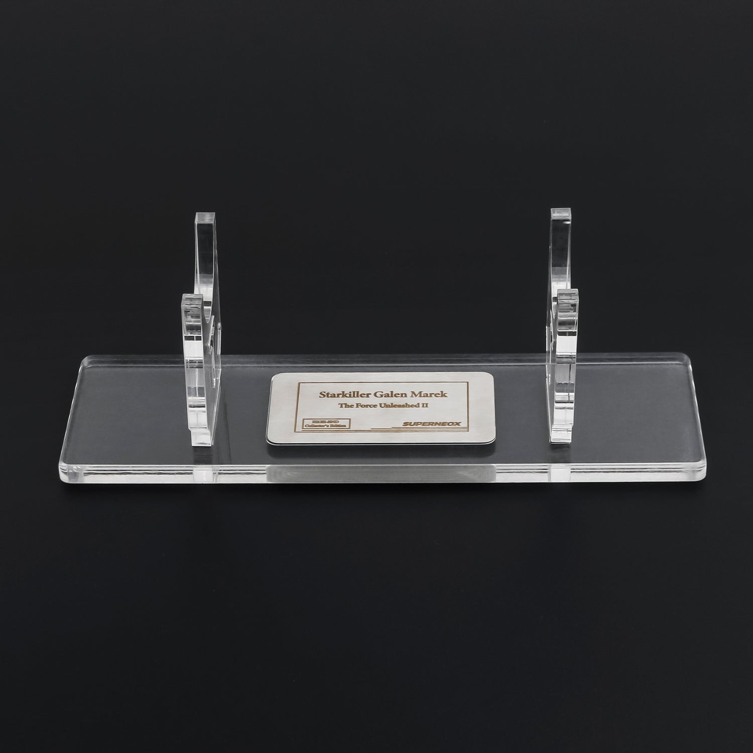 Lightsaber nameplate on stand 