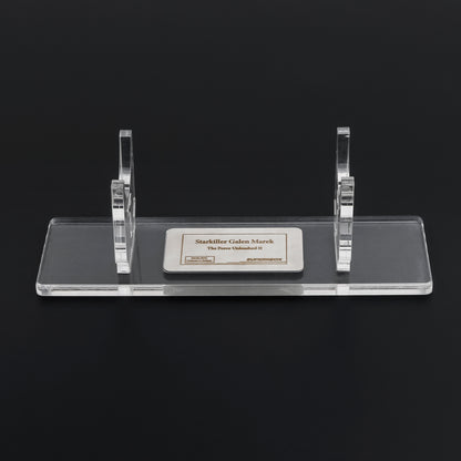 Lightsaber nameplate on stand 