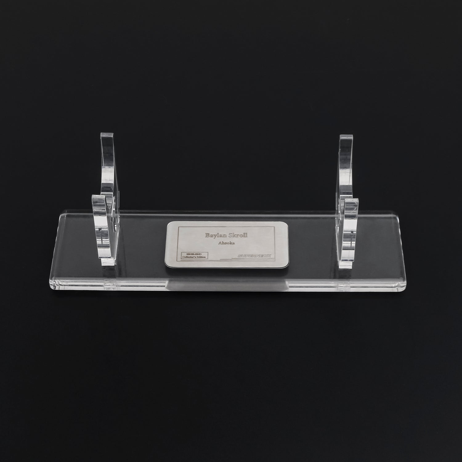 Lightsaber nameplate on stand 